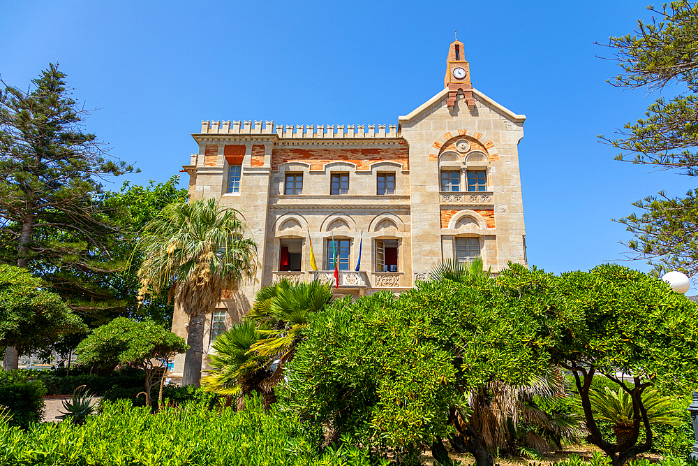 Palazzo Florio, Favignana, Aegadian Islands, province of Trapani, Sicily, Italy, Mediterranean, Europe