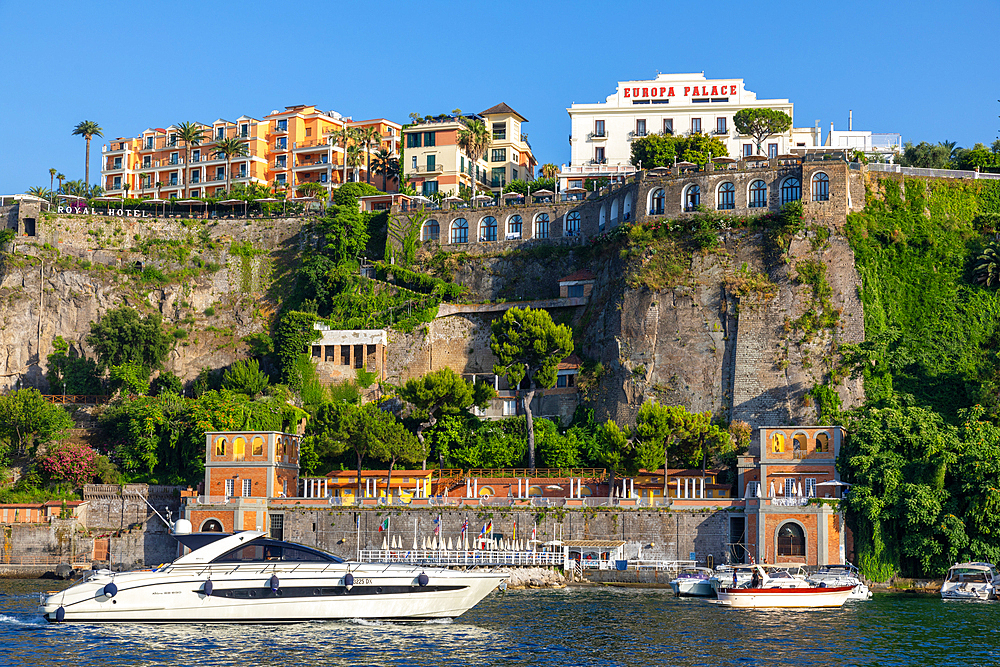 Pleasure boat, Sorrento, Bay of Naples, Campania, Italy, Mediterranean, Europe