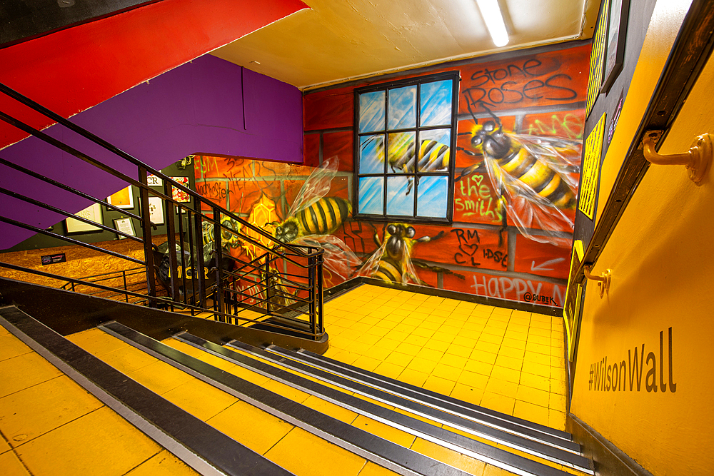 Afflecks, Shopping Emporium, interior view of stairs, Northern Quarter, Manchester, England, United Kingdom, Europe