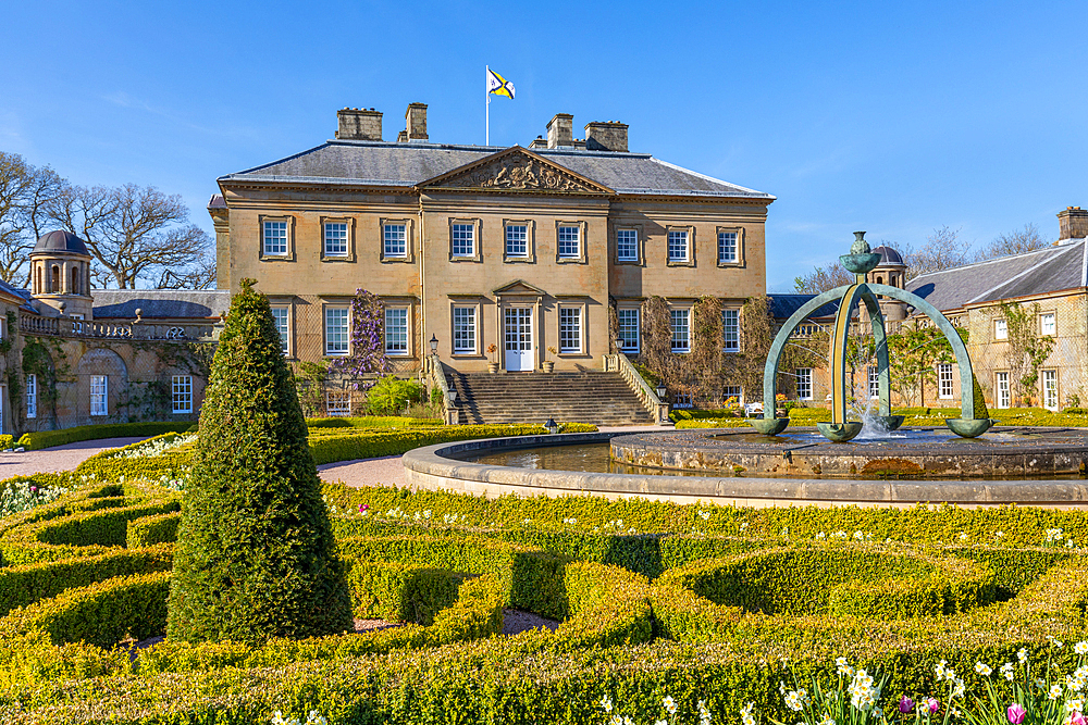 Dumfries House, Mahtouz fountain and garden, Cumnock, East Ayrshire, Scotland, United Kingdom, Europe