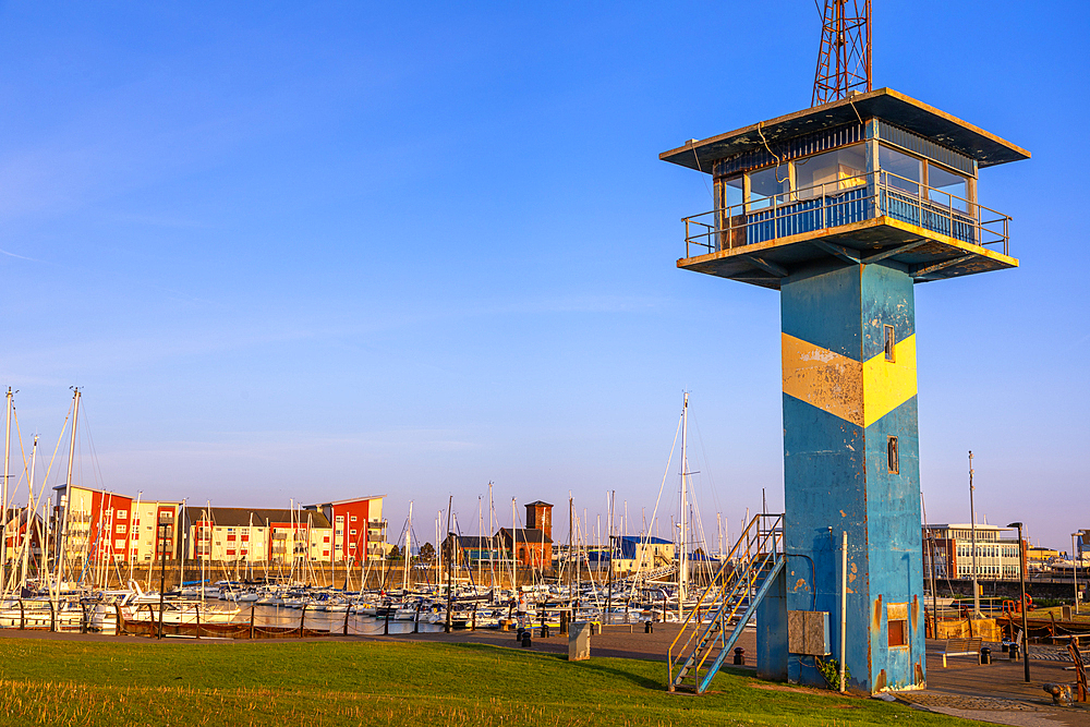 Ardrossan, Harbour control Tower, Ardrossan, North Ayrshire, Scotland, United Kingdom, Europe