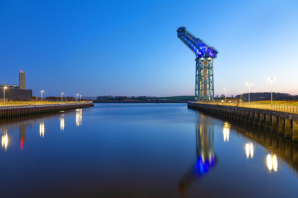 Clydebank Titan, cantilever crane, River Clyde, Clydebank, Scotland, United Kingdom, Europe