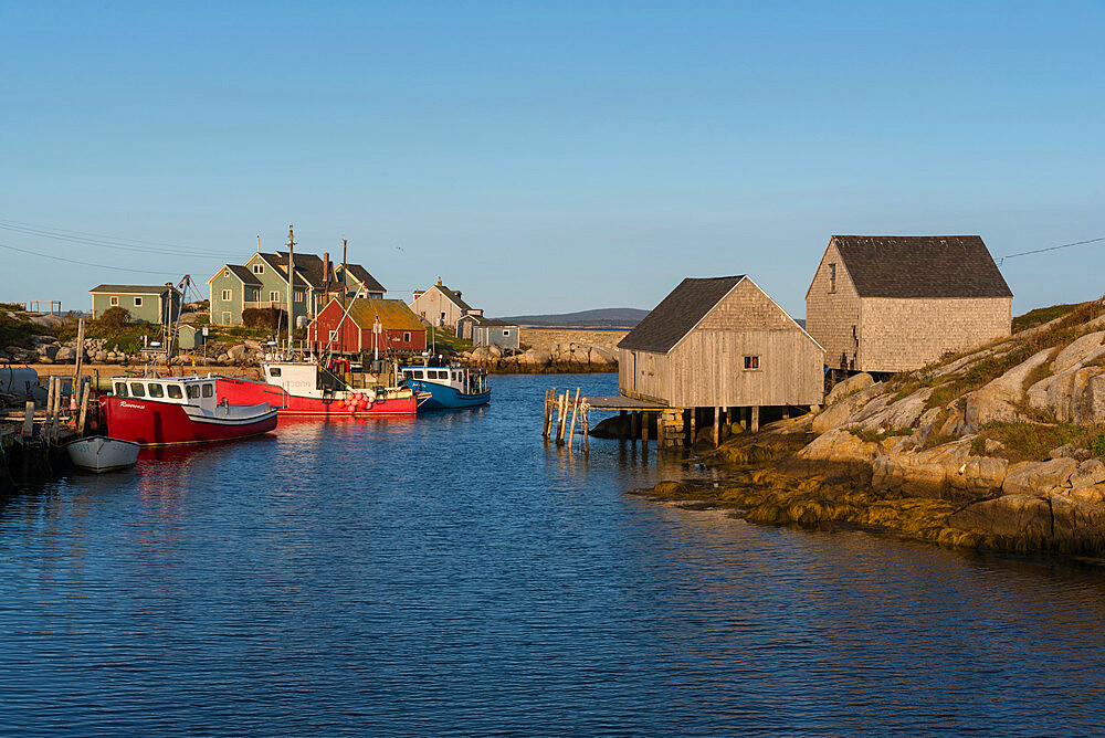 Fishing Sheds in the village of Peggy's Cove, Nova Scotia, Canada, North America