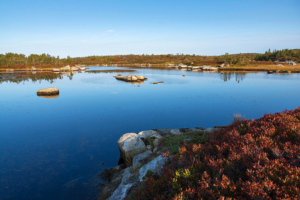 Peggy's Cove Conservation Area in Autumn, Nova Scotia, Canada, North America