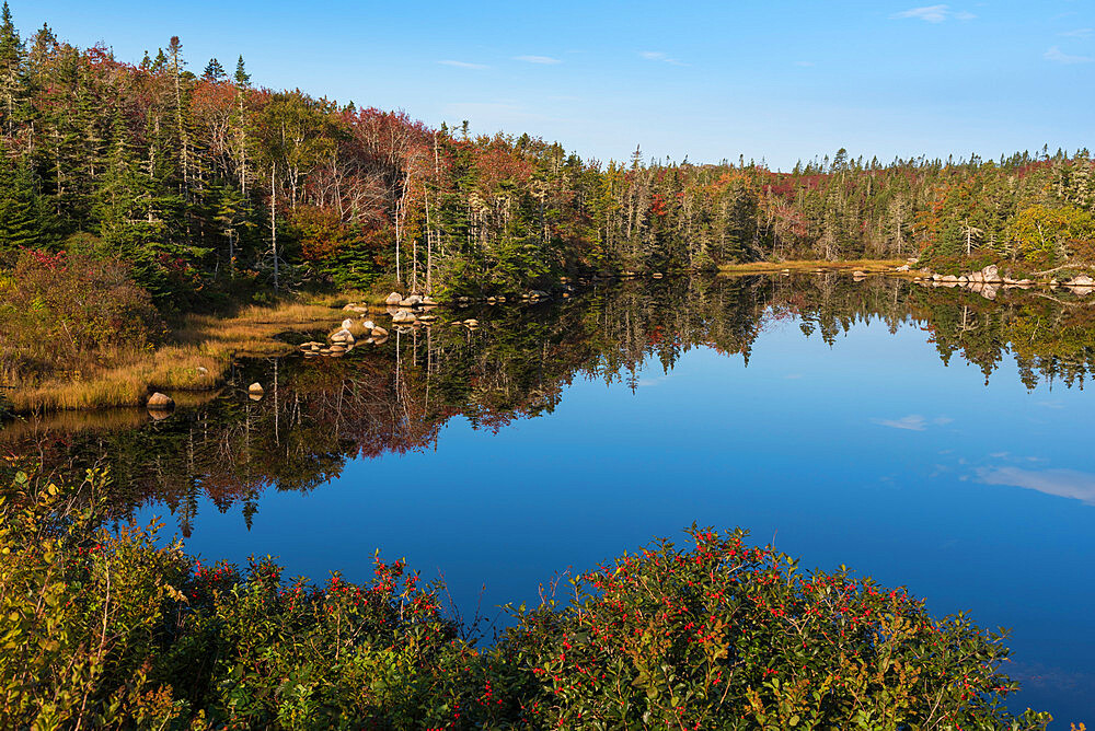 Peggy's Cove Conservation Area in Autumn, Nova Scotia, Canada, North America