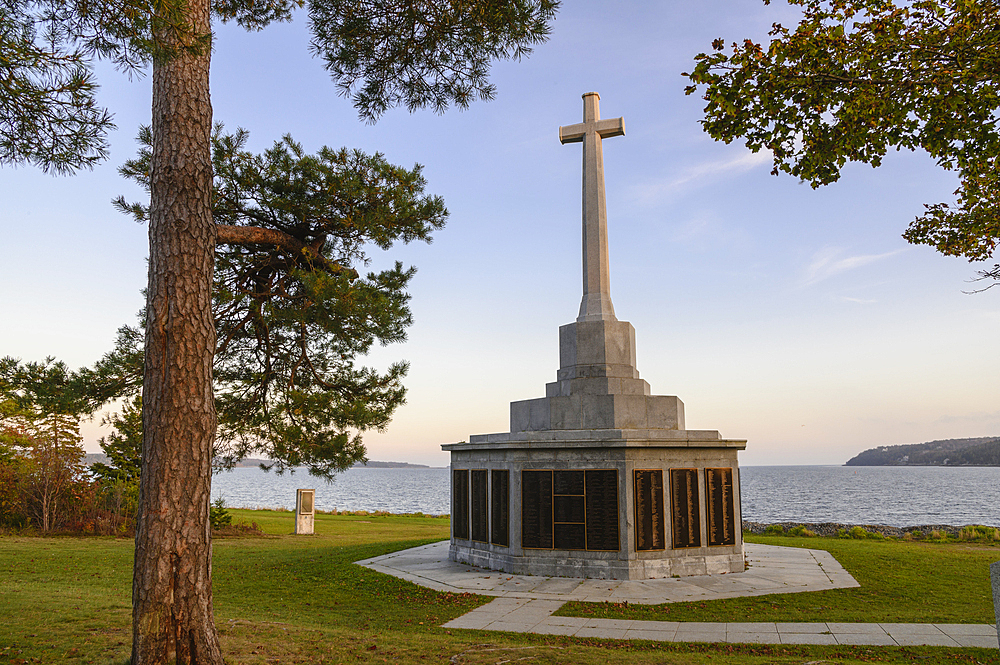 Naval Memorial at Point Pleasant Park at sunset, Halifax, Nova Scotia, Canada