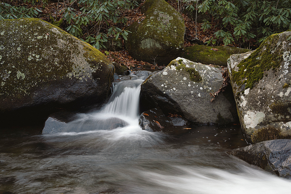 Roaring Creek waterfalls, Appalachian Trail, Blue Ridge Mountains, North Carolina, United States of America, North America