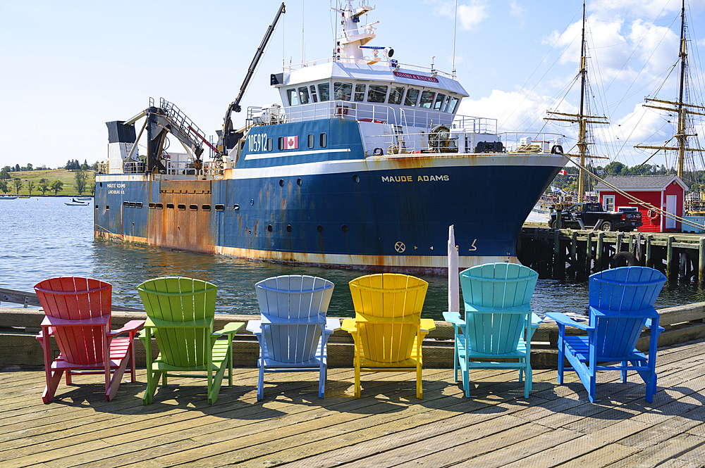 Boats and Docks, Lunenburg Harbourfront, Nova Scotia, Canada