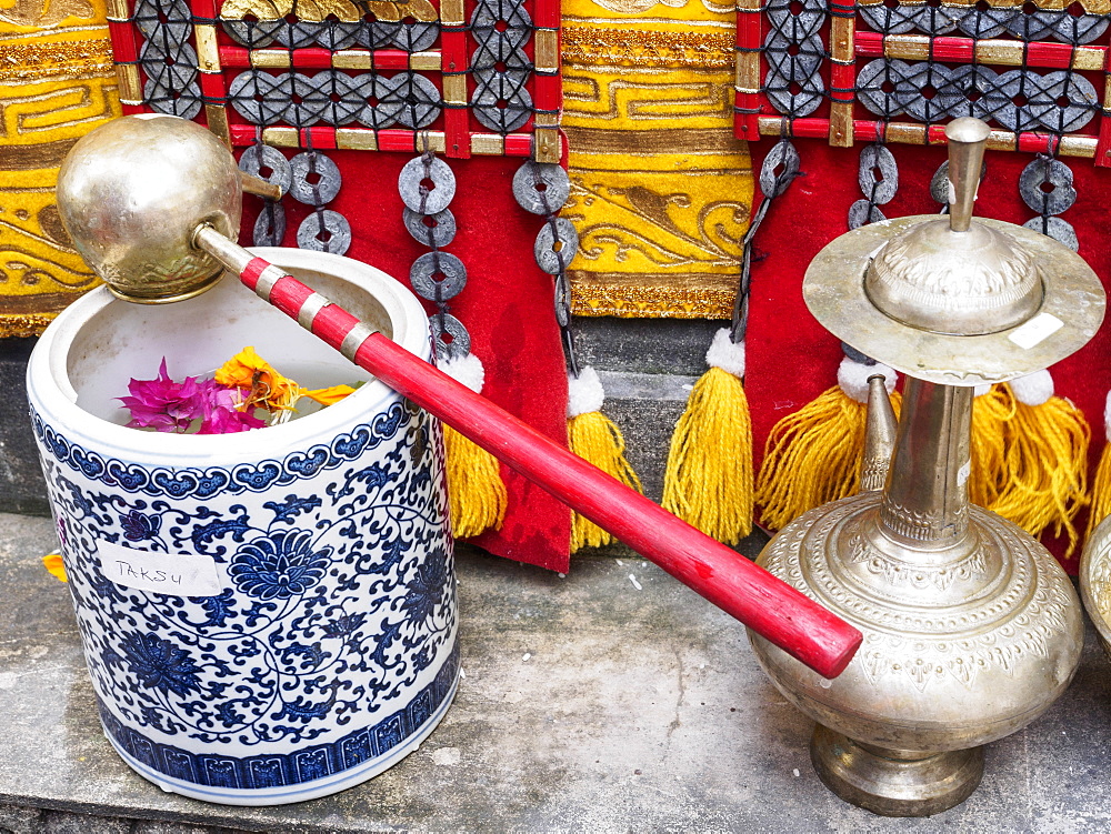 Details of family shrine, Denpasar, Bali, Indonesia, Southeast Asia, Asia