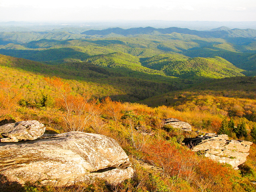 View of Blue Ridge Mountains, North Carolina, United States of America, North America