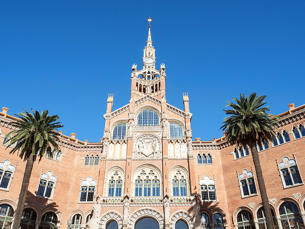 Hospital de la Santa Creu i de Sant Pau, the art nouveau former hospital of Barcelona, Barcelona, Catalonia, Spain, Europe