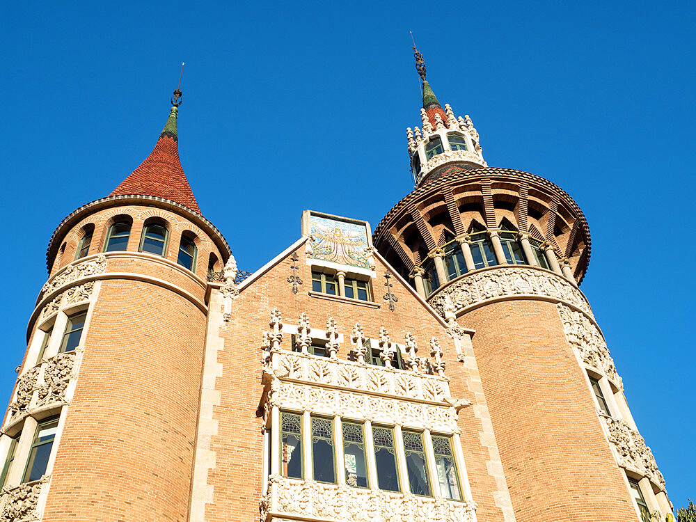 Casa Terrades (Casa de las Punxes) (House of Spires), designed by Josep Puig i Cadafalch, Barcelona, Catalonia, Spain, Europe