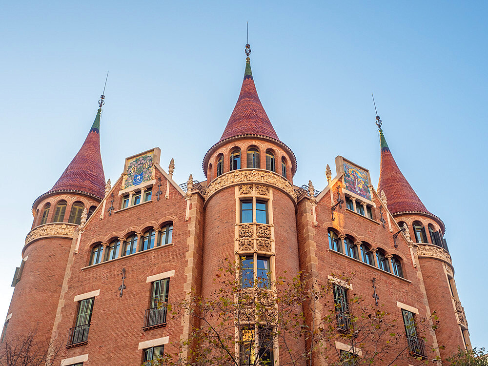 Casa Terrades (Casa de las Punxes) (House of Spires), designed by Josep Puig i Cadafalch, Barcelona, Catalonia, Spain, Europe