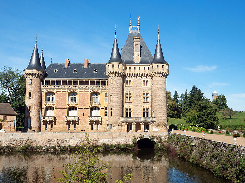 Chateau dating from between 14th and 19th centuries, of the town of La Clayette, Saone-et-Loire, in southern Burgundy, France, Europe