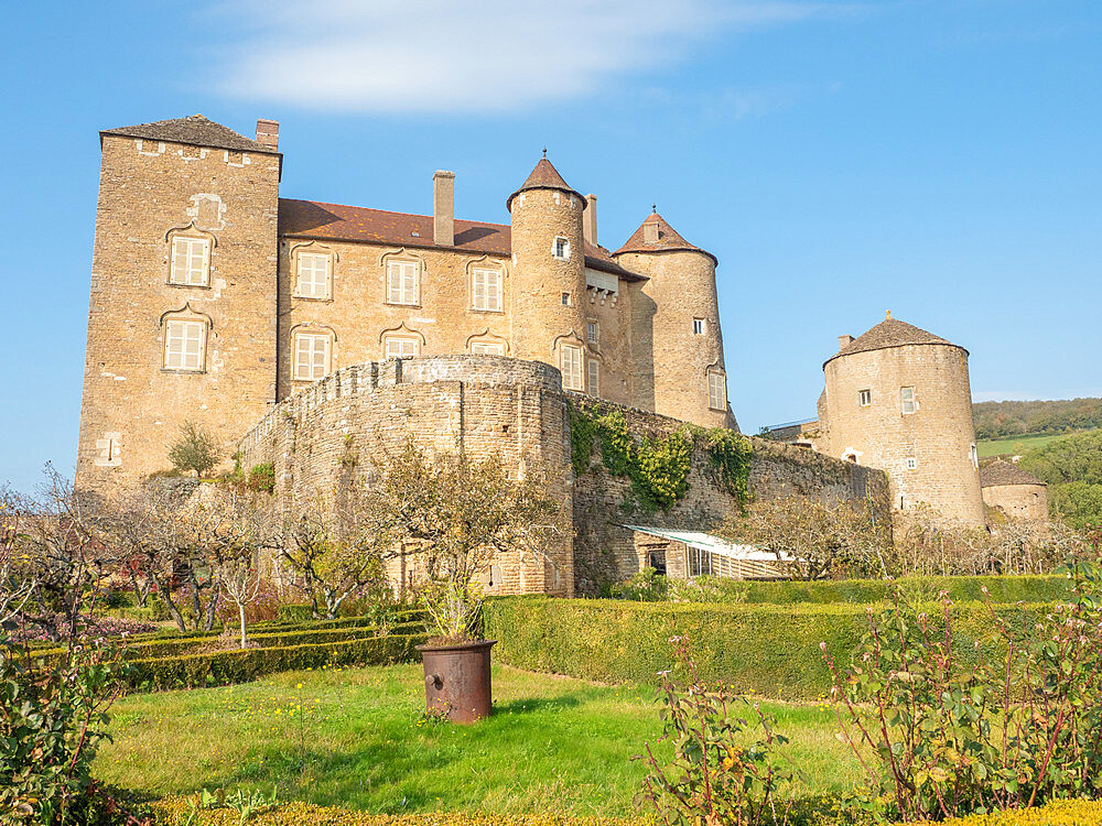 Berze Castle (Forteresse de Berze) the largest fortress in southern Burgundy dating from between 11th and 14th centuries, Berze-le-Chatel, Saone-et-Loire, Burgundy, France, Europe