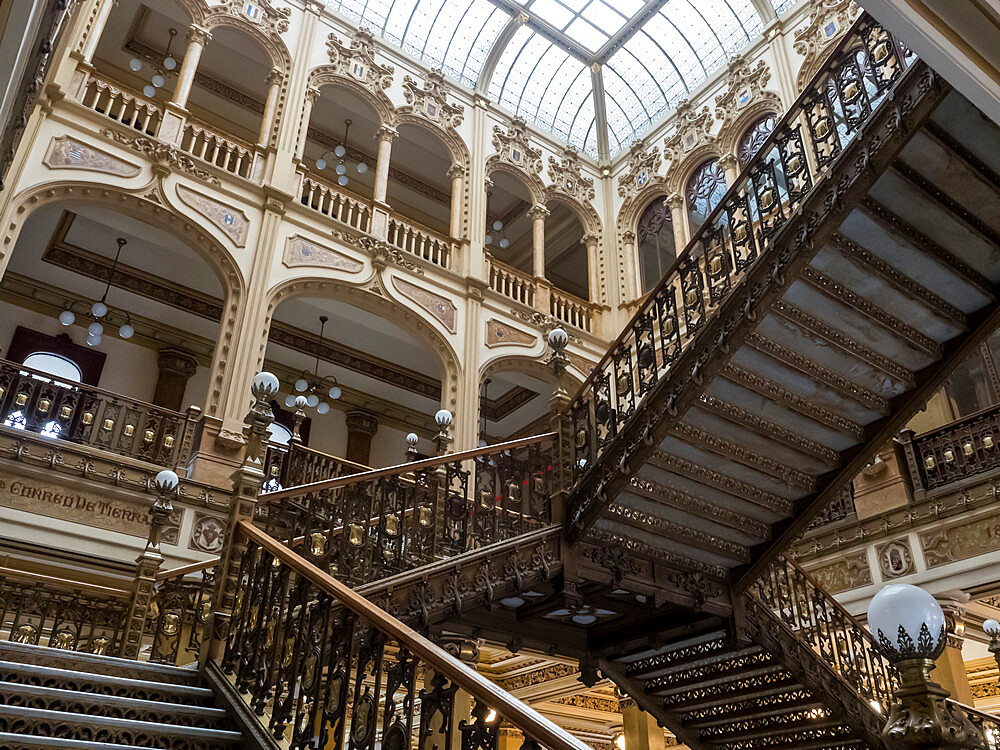 Interior of the Main Post Office in the old city, Mexico City, Mexico, North America