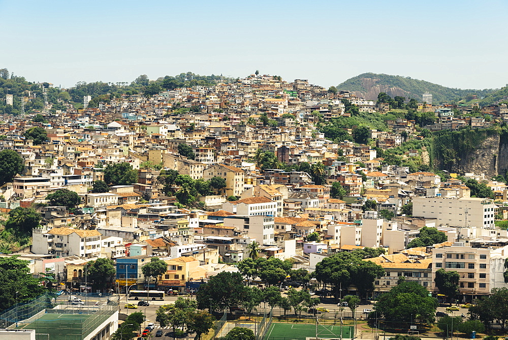 Hillside shantytown (favela), Rio de Janeiro, Brazil, South America