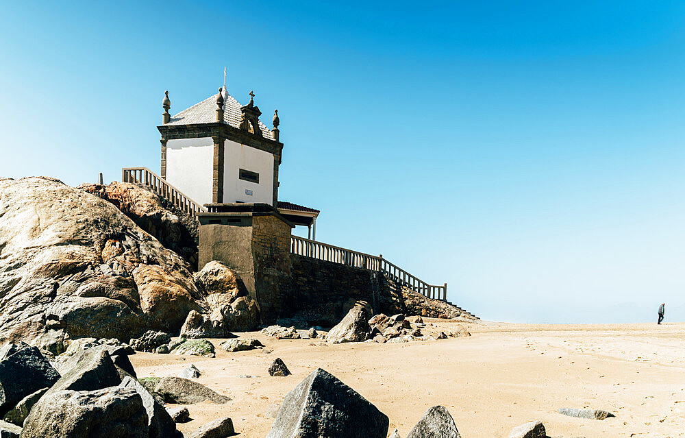 The 17th-century Capela Do Senhor Da Pedra (Chapel of the Lord of Stone) in Miramar, south of Porto, Portugal, Europe