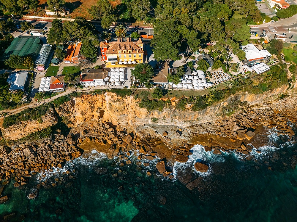 Aerial drone view of Casa da Guia, Cascais, Portugal