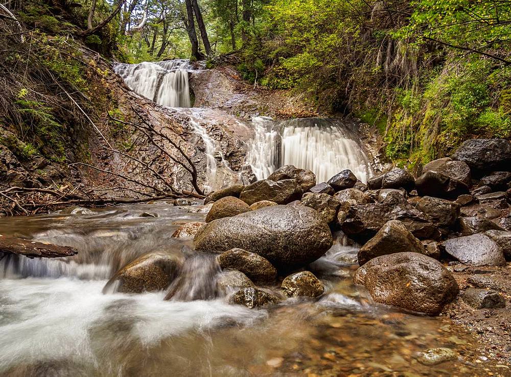 Los Duendes Waterfall, Nahuel Huapi National Park, Rio Negro Province, Argentina, South America