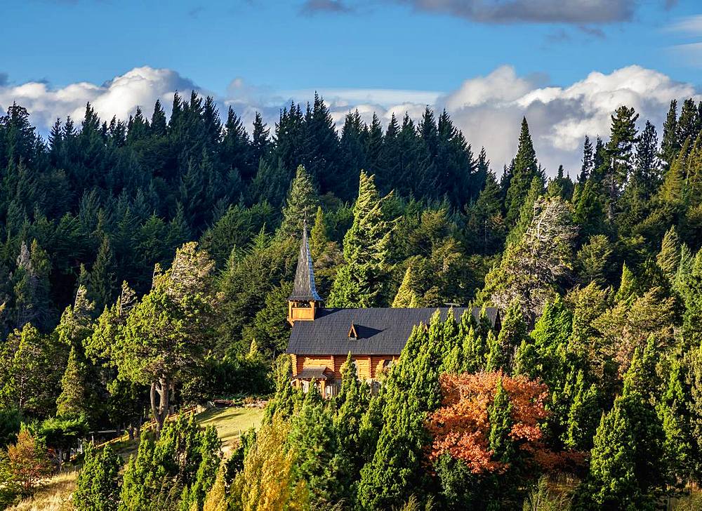 San Eduardo Church, Llao Llao, Nahuel Huapi National Park, Rio Negro Province, Argentina, South America