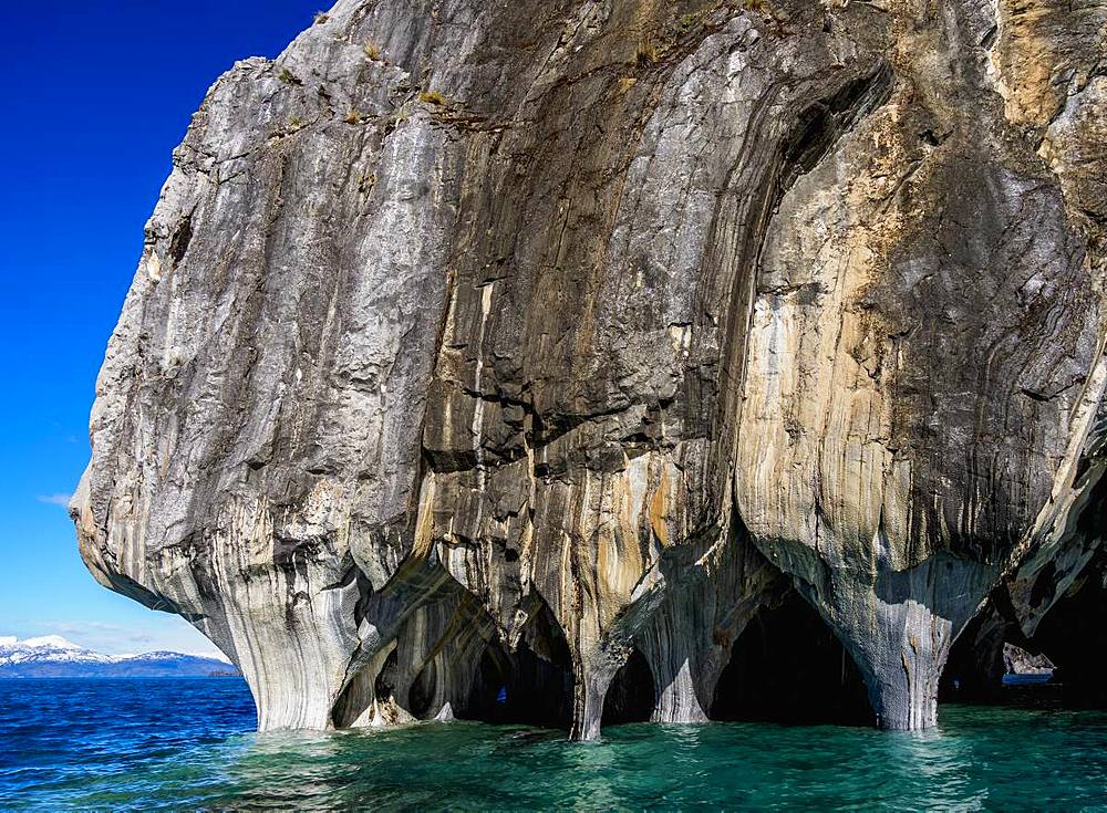 Marble Cathedral, Santuario de la Naturaleza Capillas de Marmol, General Carrera Lake, Aysen Region, Patagonia, Chile, South America