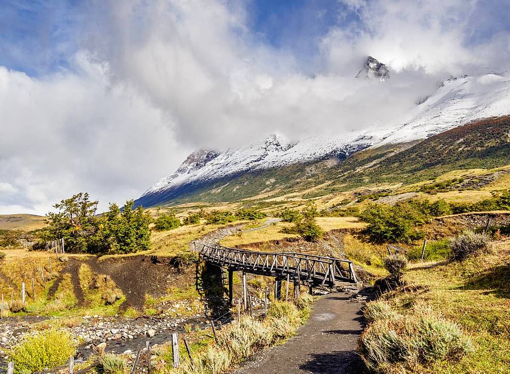 Trail to Refugio Chileno, Torres del Paine National Park, Patagonia, Chile, South America