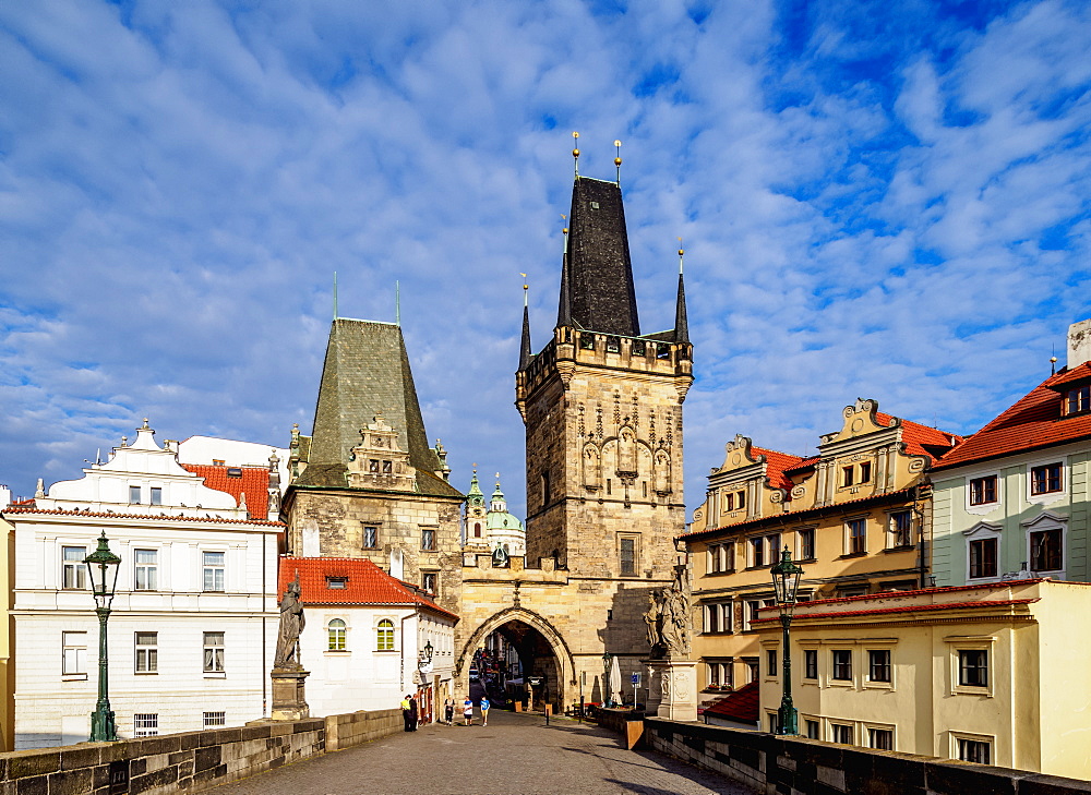 Lesser Town Bridge Tower, Charles Bridge, Mala Strana, Prague, UNESCO World Heritage Site, Bohemia Region, Czech Republic, Europe