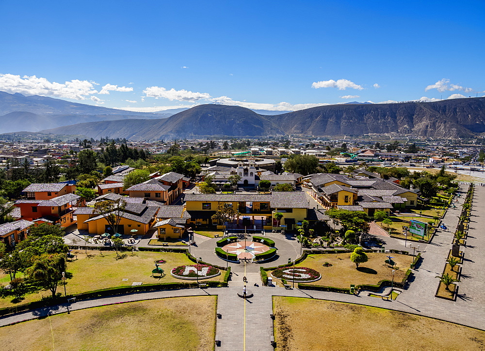 View from Monument to the Equator, Ciudad Mitad del Mundo (Middle of the World City), Pichincha Province, Ecuador, South America