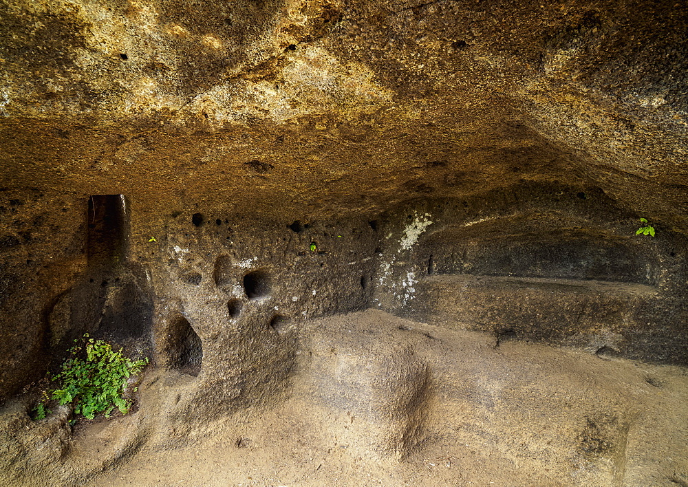 Cave at Asilo de la Paz, Highlands of Floreana (Charles) Island, Galapagos, UNESCO World Heritage Site, Ecuador, South America