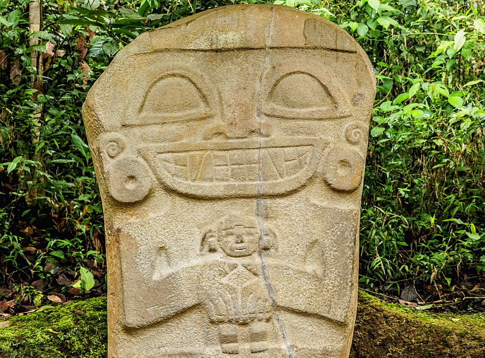 Pre-Columbian sculpture, San Agustin Archaeological Park, UNESCO World Heritage Site, Huila Department, Colombia, South America