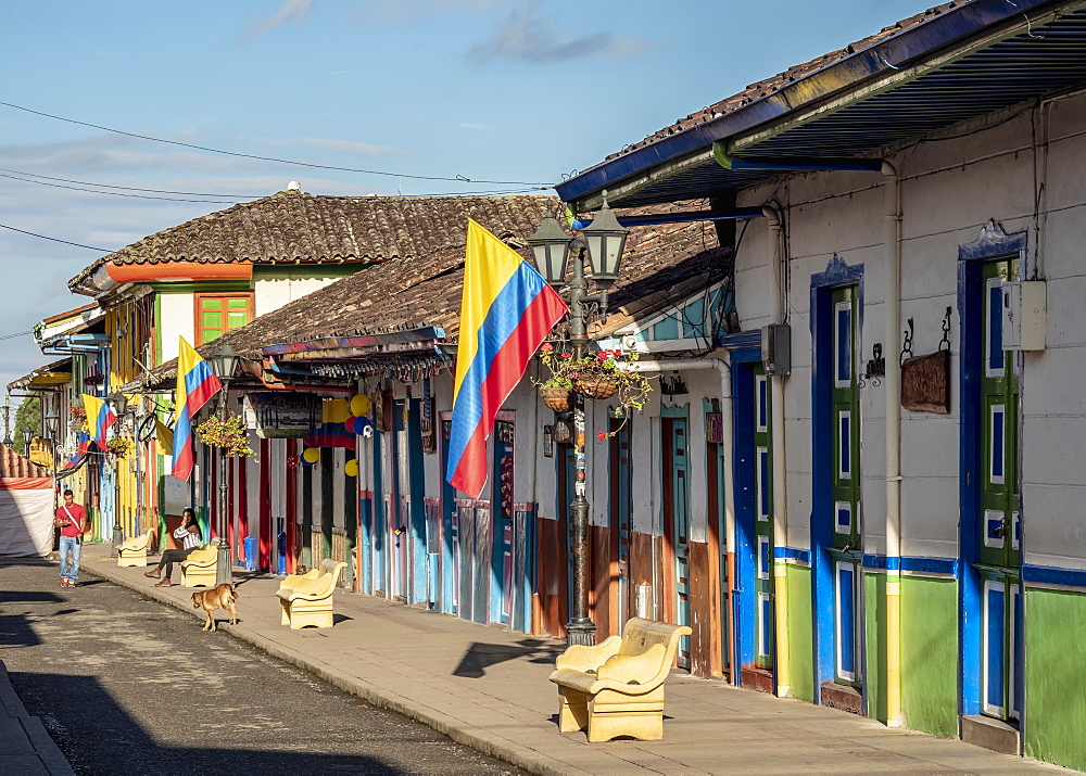 Street of Salento, Quindio Department, Colombia, South America