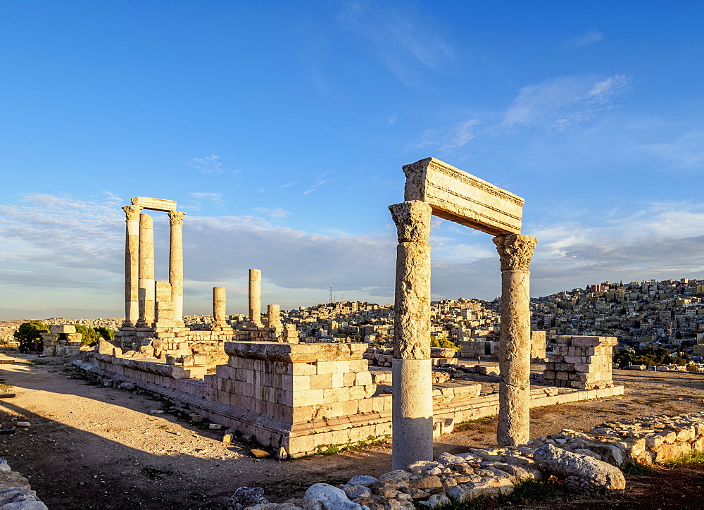 Temple of Hercules ruins, Amman Citadel, Amman Governorate, Jordan, Middle East