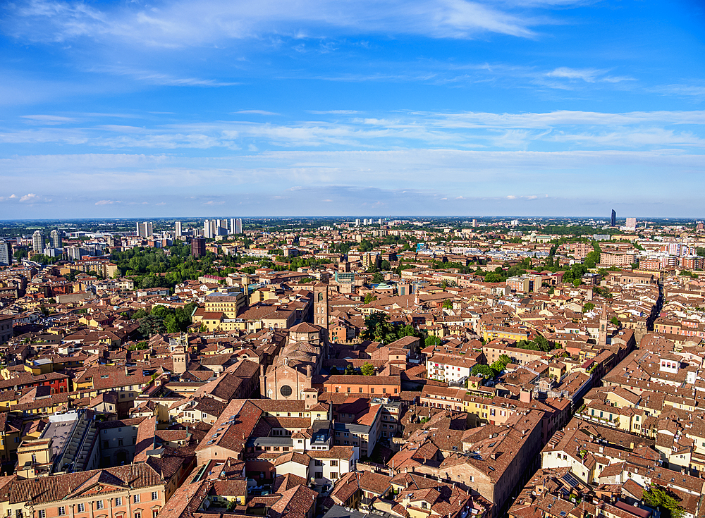 View from the Asinelli Tower, Bologna, Emilia-Romagna, Italy, Europe