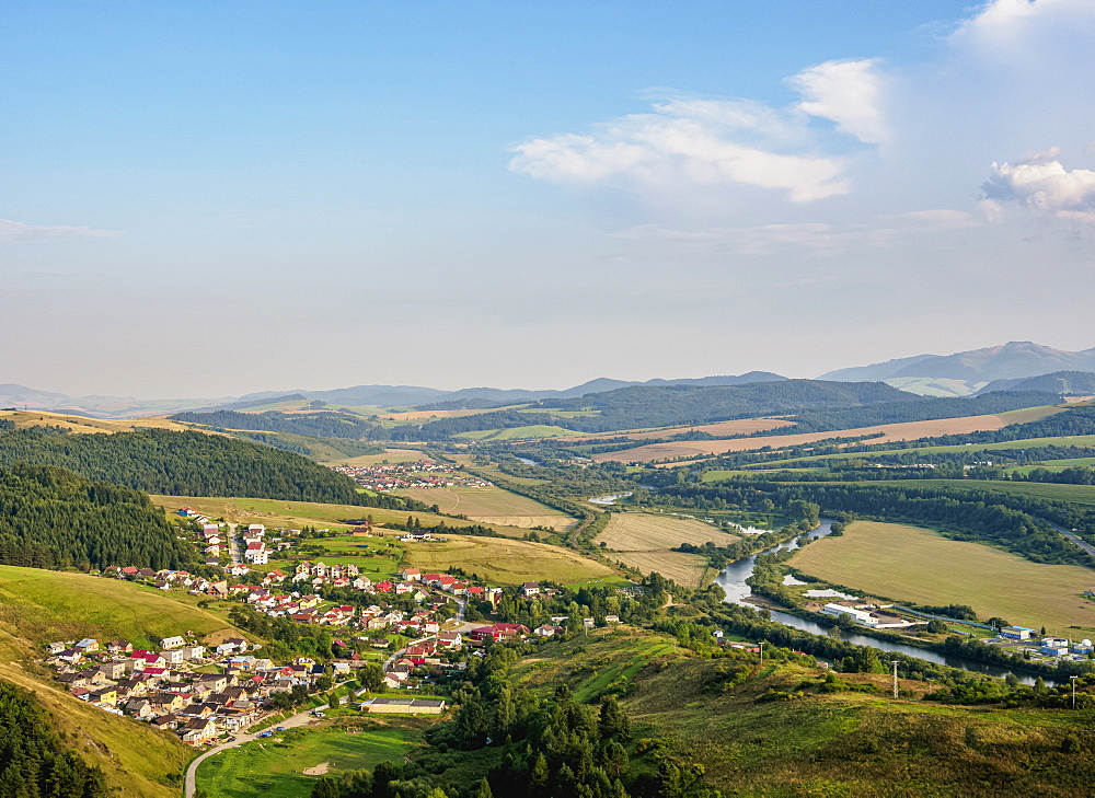 Landscape of Stara Lubovna, elevated view, Presov Region, Slovakia, Europe