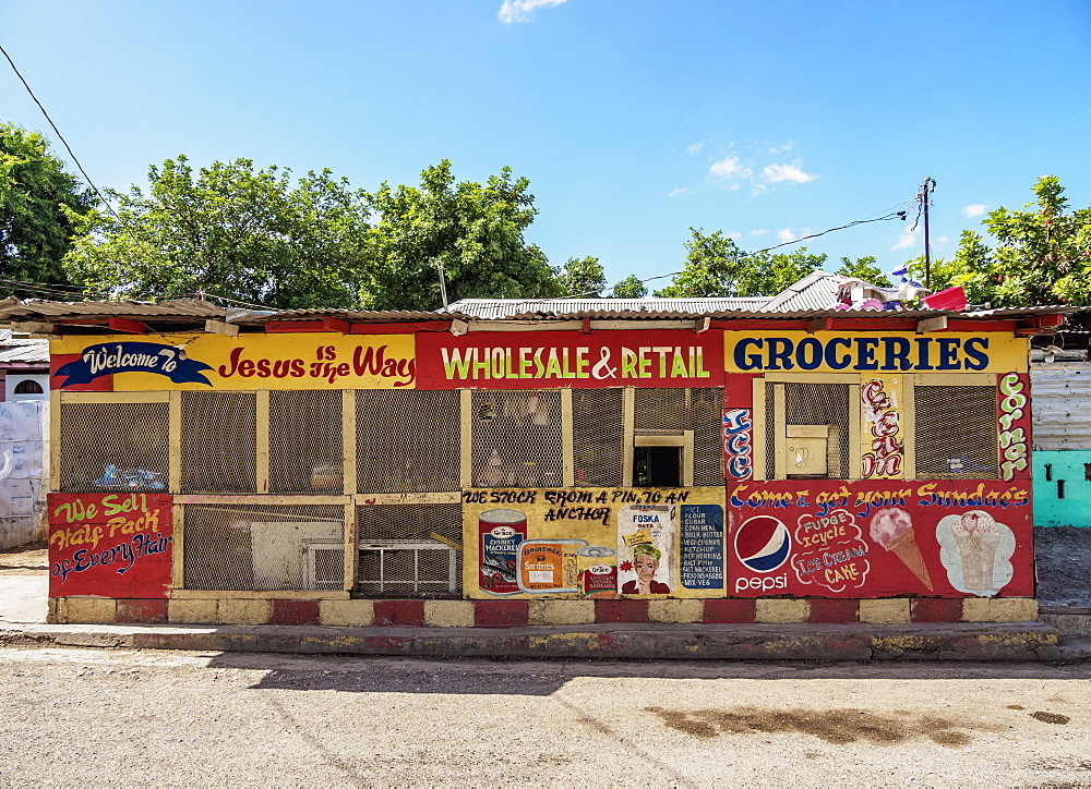 Shop in Trench Town, Kingston, Saint Andrew Parish, Jamaica, West Indies, Caribbean, Central America