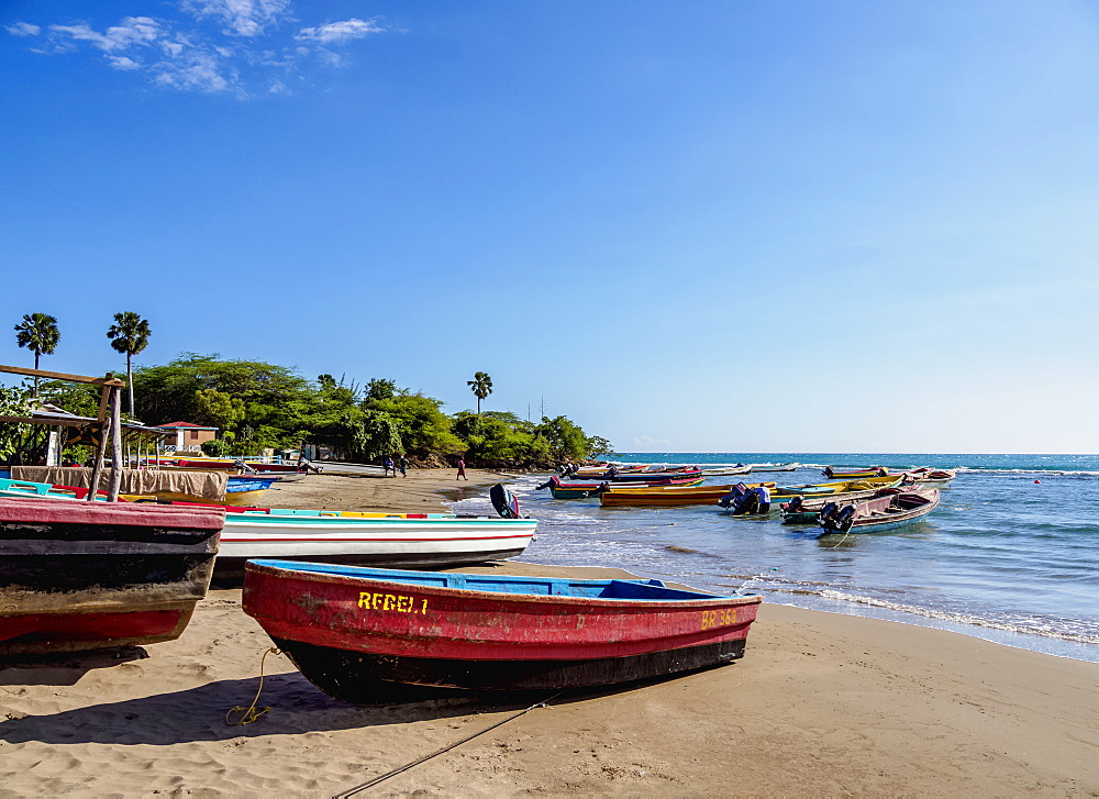 Fishing Boats at Frenchman's Beach, Treasure Beach, Saint Elizabeth Parish, Jamaica, West Indies, Caribbean, Central America