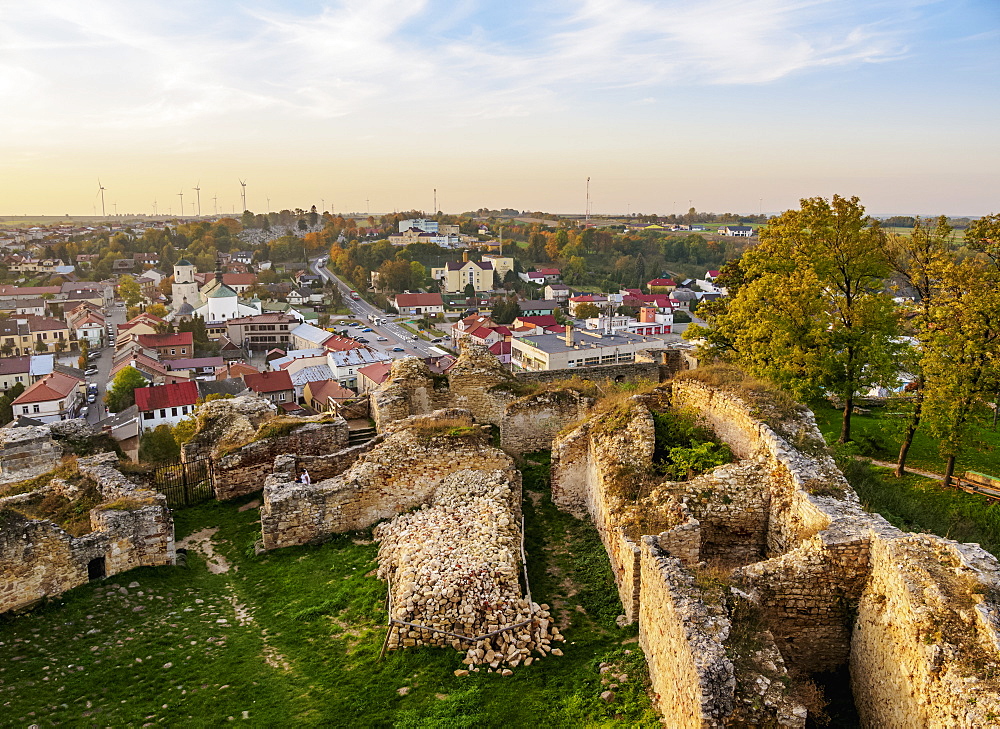 Ilza Castle, elevated view, Masovian Voivodeship, Poland, Europe