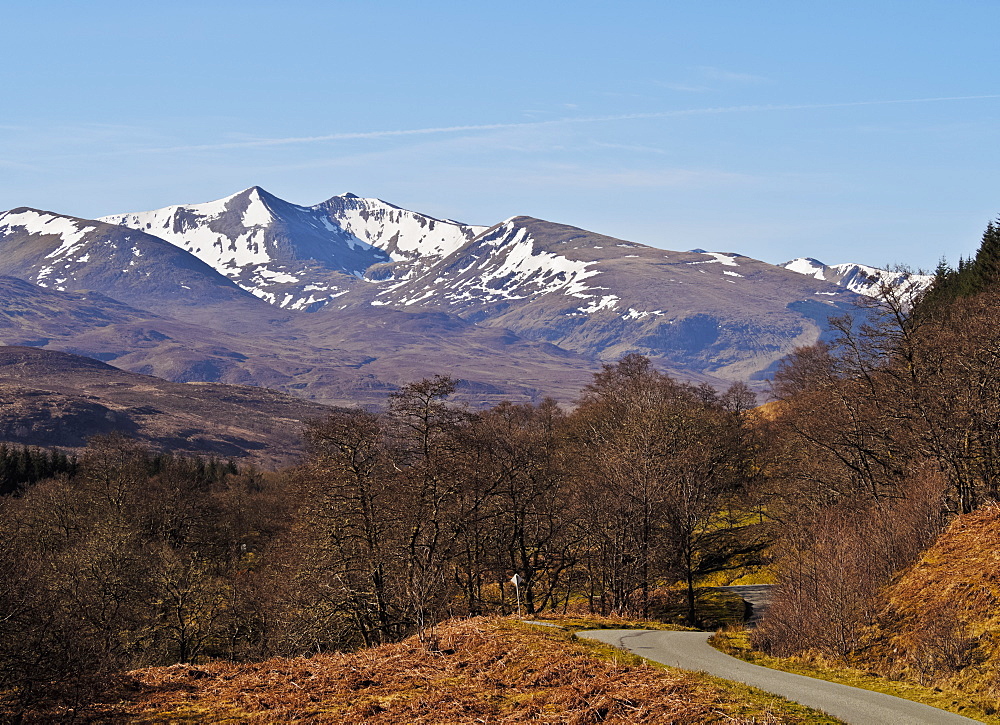 View towards Stob Ban and the Grey Corries, Roy Bridge, Highlands, Scotland, United Kingdom, Europe