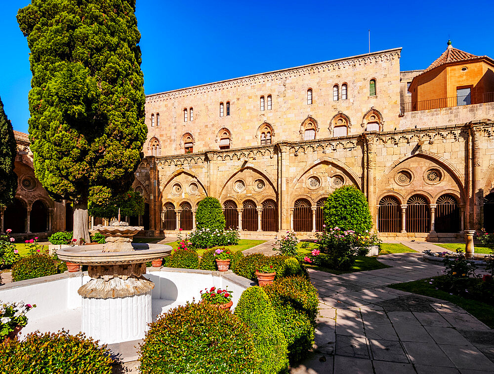 Cloister of the Santa Tecla Cathedral, Tarragona, Catalonia, Spain, Europe