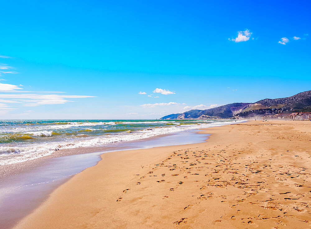 Beach in Castelldefels, a coastal town near Barcelona, Catalonia, Spain, Europe