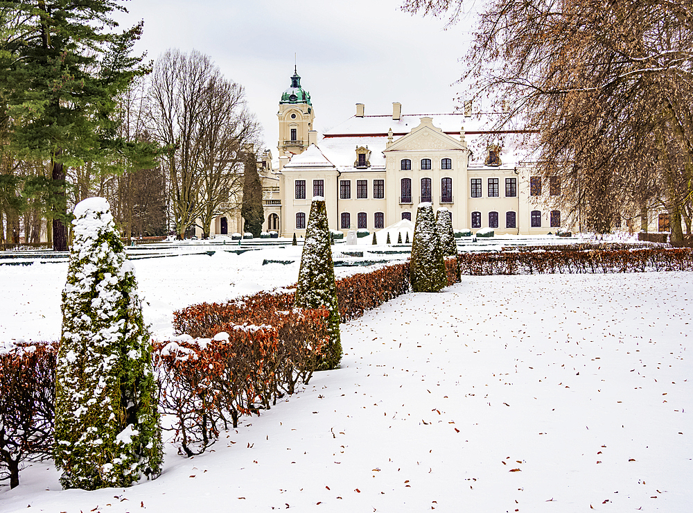 Zamoyski Palace in Kozlowka, winter, Lublin Voivodeship, Poland, Europe