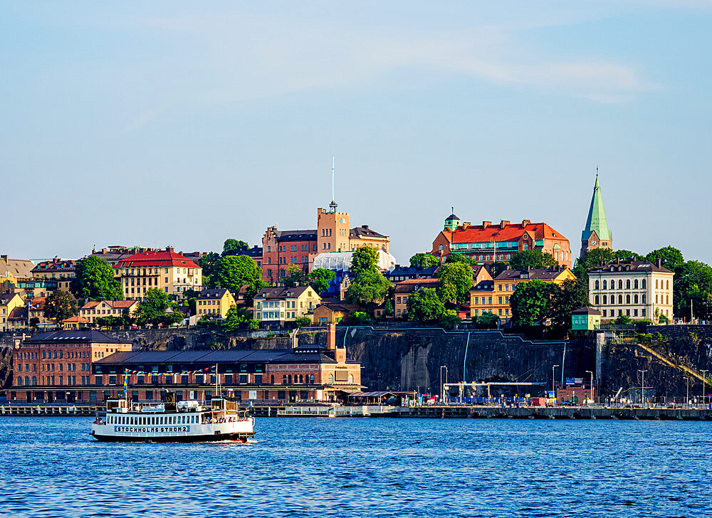 View towards the Katarina-Sofia Neighbourhood, Sodermalm, Stockholm, Stockholm County, Sweden, Scandinavia, Europe