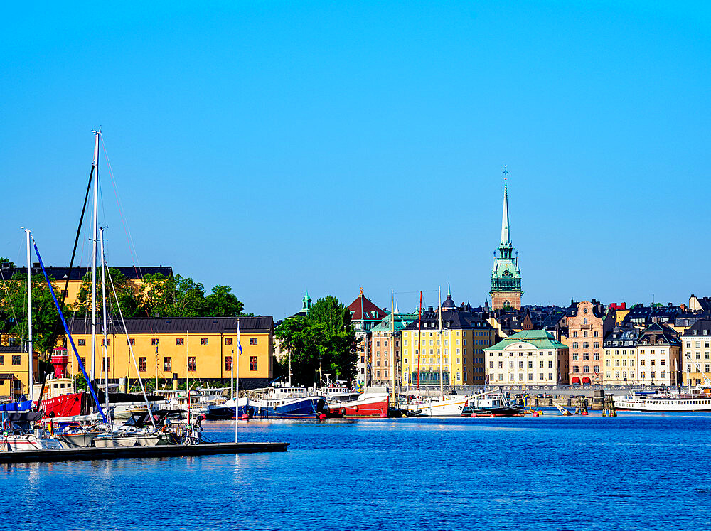 View towards the Gamla Stan, Stockholm, Stockholm County, Sweden, Scandinavia, Europe