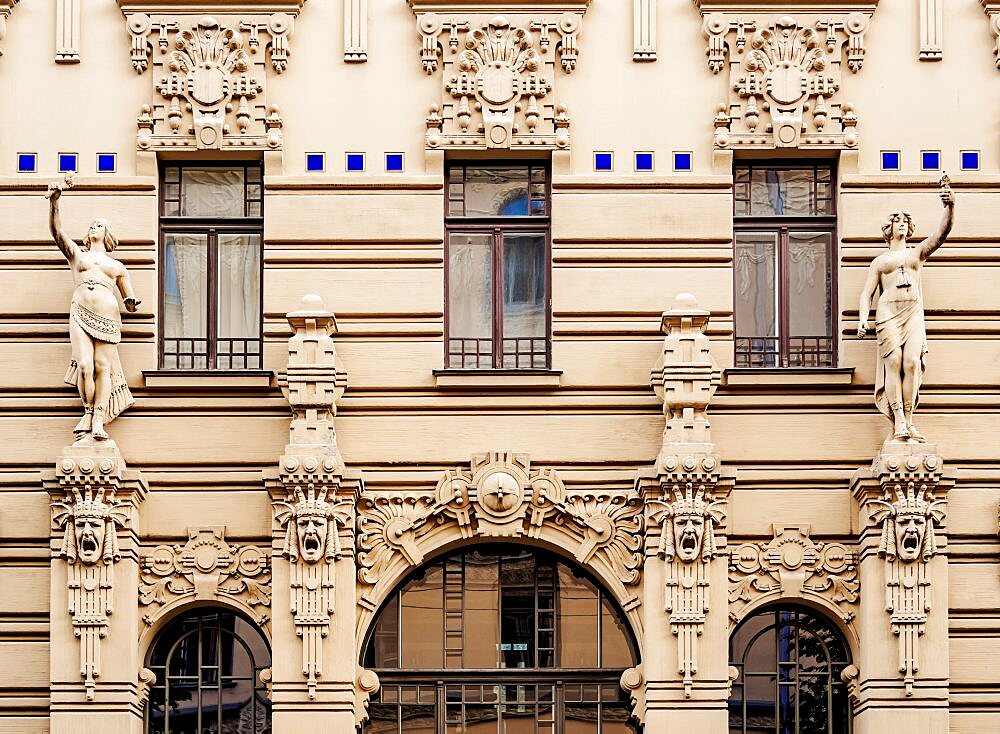 Art Nouveau Architecture, 2 Albert Street, Riga, Latvia