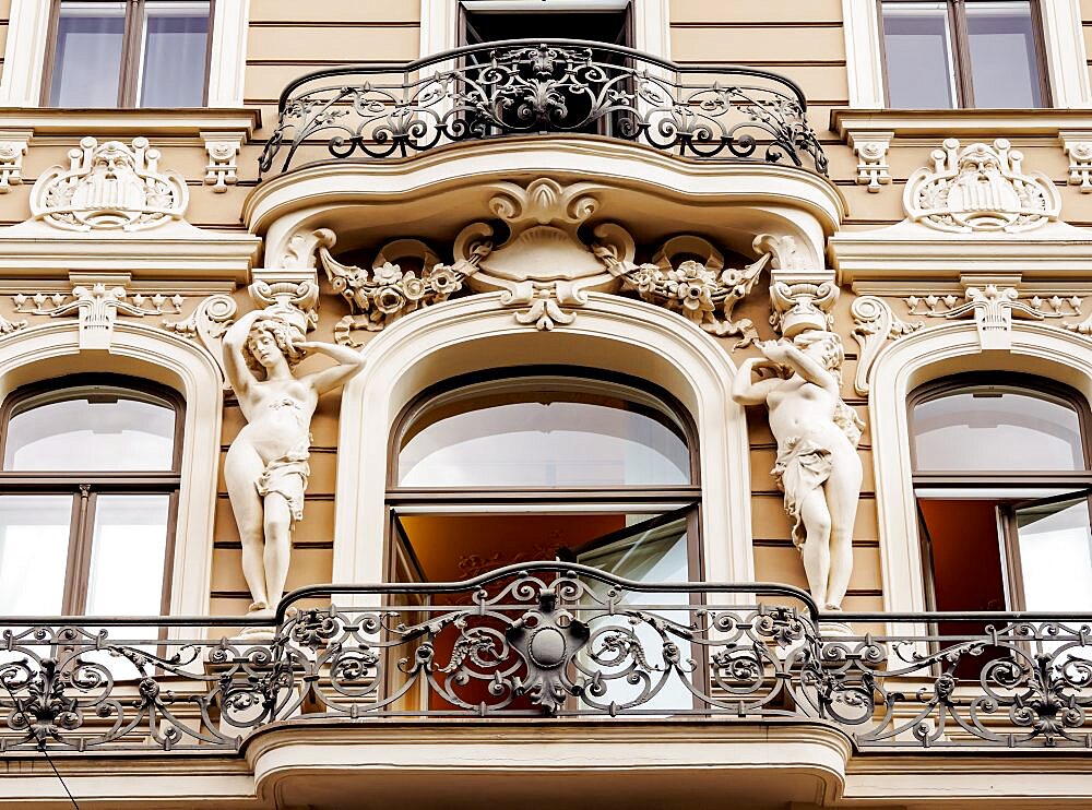 Art Nouveau Architecture, 33 Elizabetes Street, Riga, Latvia