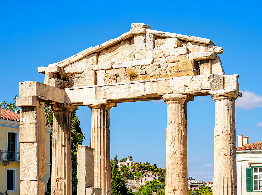 Gate of Athena Archegetis, Roman Forum, Athens, Attica, Greece, Europe