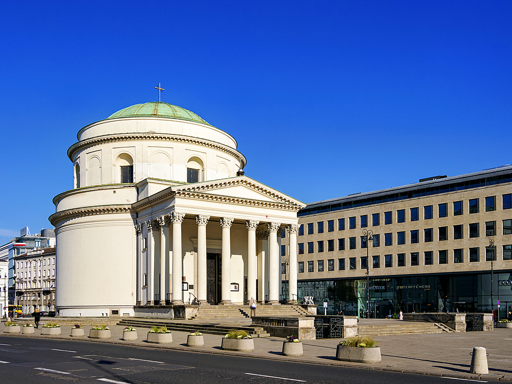 St. Alexander's Church, Three Crosses Square, Warsaw, Masovian Voivodeship, Poland, Europe