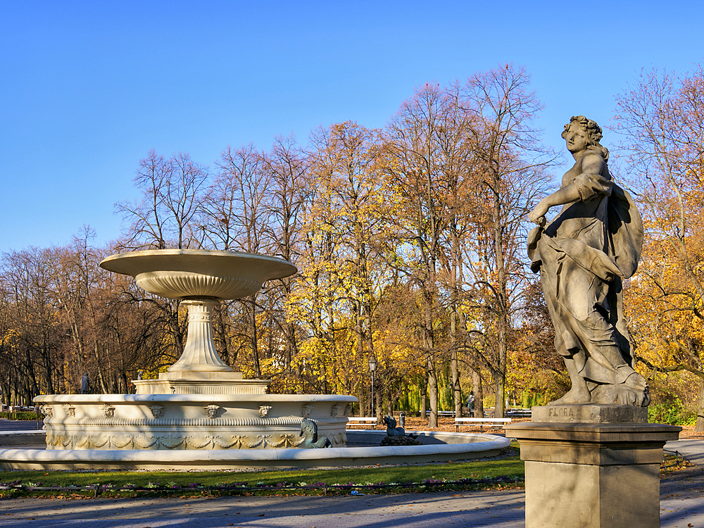 Fountain in the Saxon Garden, Warsaw, Masovian Voivodeship, Poland, Europe