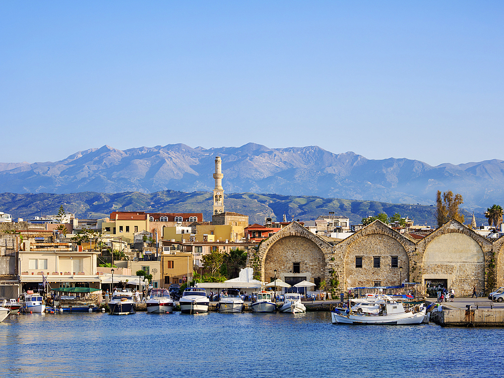 Venetian Shipyards, City of Chania, Crete, Greek Islands, Greece, Europe